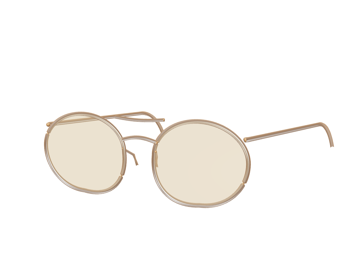 Sample aviator frame in tortoise, seen from the front at an angle